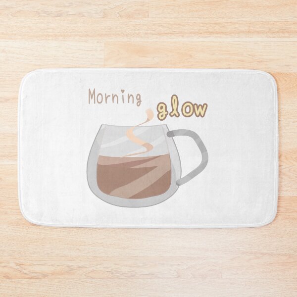 Item preview, A Cup of Coffee with words Morning Glow designed and sold by MigWhimsy.