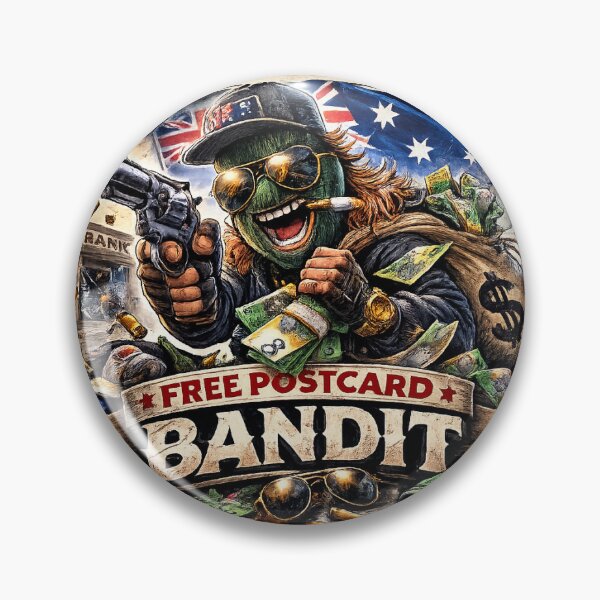 Item preview, postcard bandit designed and sold by CrossyInk.