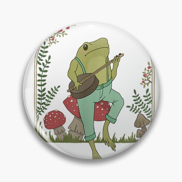 Item preview, Cottagecore Aesthetic Frog Plays Banjo on Mushroom Cute T-Shirt designed and sold by gidget-gadget.