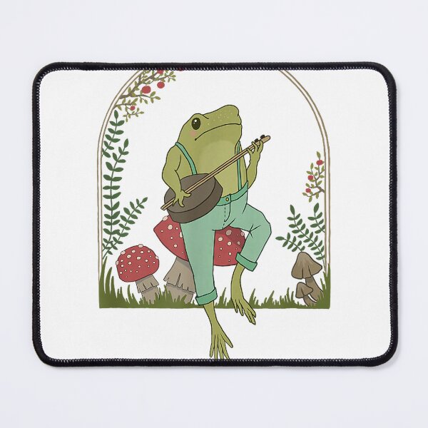 Item preview, Cottagecore Aesthetic Frog Plays Banjo on Mushroom Cute T-Shirt designed and sold by gidget-gadget.