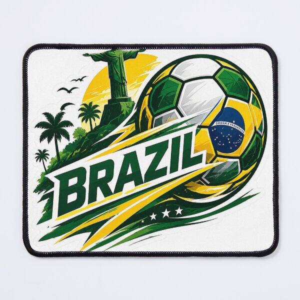 Item preview, Brazil Football Sticker for Fans Who Feel the Energy of the Game | Soccer Design designed and sold by shlepyart.