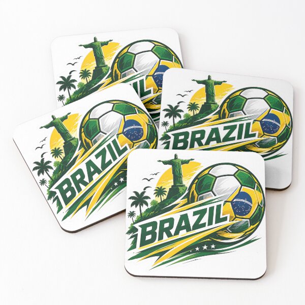 Item preview, Brazil Football Sticker for Fans Who Feel the Energy of the Game | Soccer Design designed and sold by shlepyart.