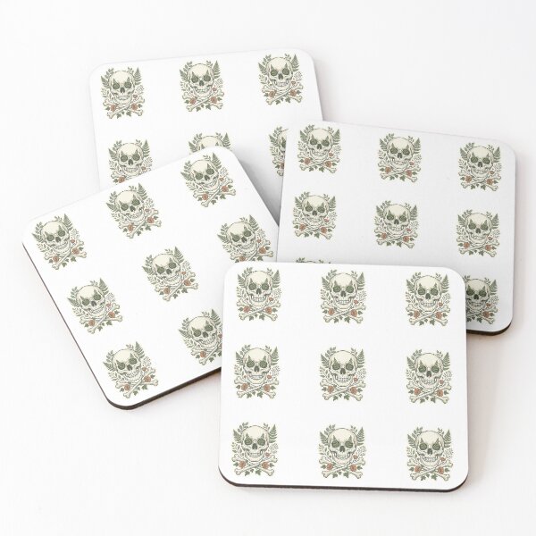 Item preview, Cottagecore Botanical Skull and Crossbones Sticker designed and sold by brandingpro.
