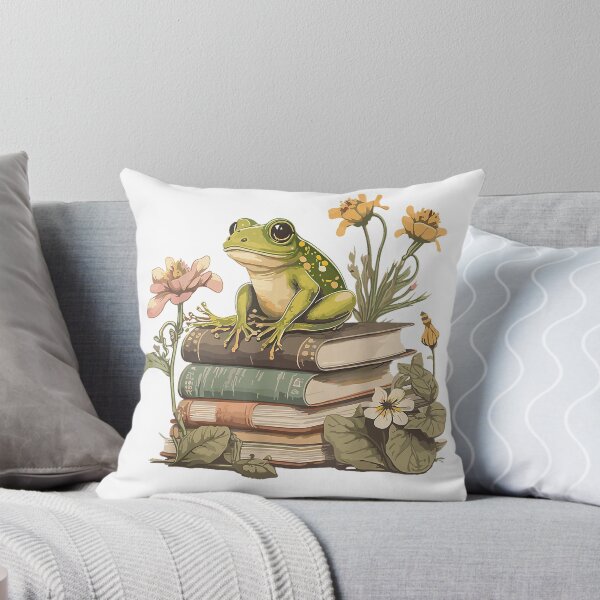 Item preview, Cottagecore Aesthetic Frog Reading Book Mushroom Lover T-Shirt designed and sold by SubStudio97.