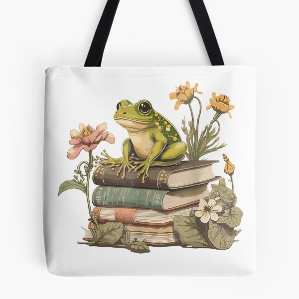 Item preview, Cottagecore Aesthetic Frog Reading Book Mushroom Lover T-Shirt designed and sold by SubStudio97.