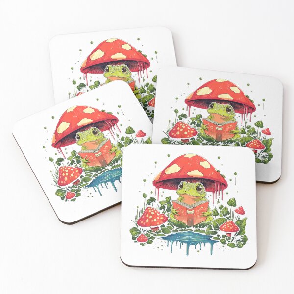 Item preview, Cute Cottagecore Mushroom Frog Aesthetic Girls Women Graphic T-Shirt designed and sold by SubStudio97.
