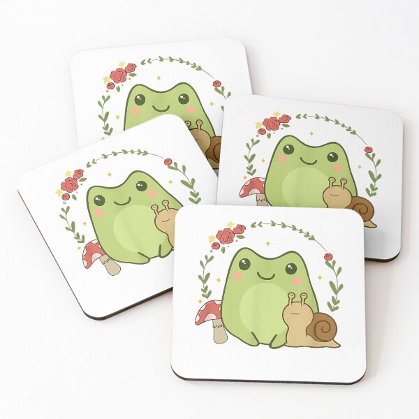 Item preview, Cute Kawaii Frog Snail Mushroom Cottagecore Aesthetic T-Shirt designed and sold by RKdrawings.