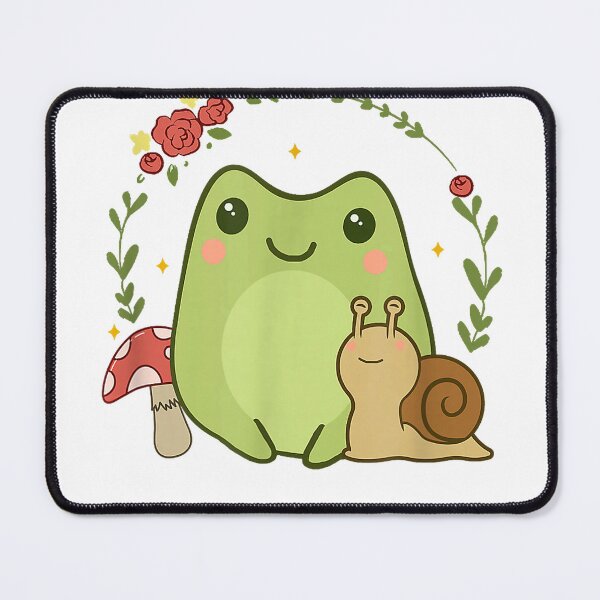Item preview, Cute Kawaii Frog Snail Mushroom Cottagecore Aesthetic T-Shirt designed and sold by RKdrawings.