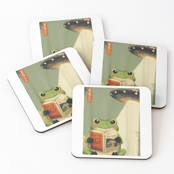 Item preview, Cute Frog UFO Alien Reading Book Retro Sci Fi Design T-Shirt designed and sold by SubStudio97.