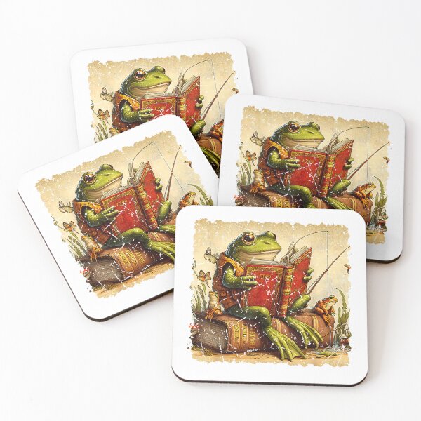 Item preview, Frog & Toad Fishing Vintage Classic Book Frog Reading Book T-Shirt designed and sold by RKdrawings.