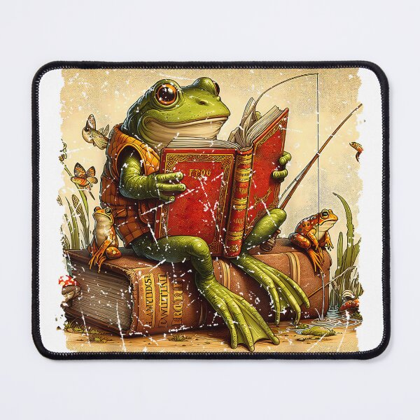 Item preview, Frog & Toad Fishing Vintage Classic Book Frog Reading Book T-Shirt designed and sold by RKdrawings.