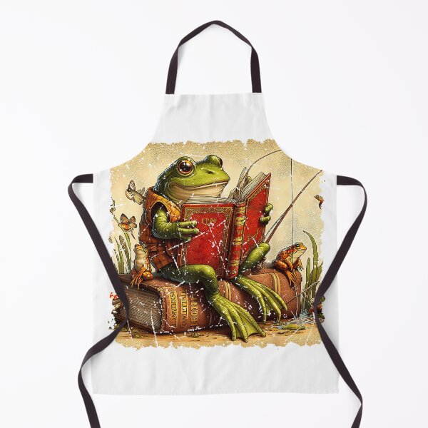 Item preview, Frog & Toad Fishing Vintage Classic Book Frog Reading Book T-Shirt designed and sold by RKdrawings.