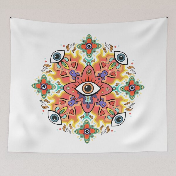 Item preview, Mystic Psychedelic Eye Mandala Art designed and sold by teeperfect.