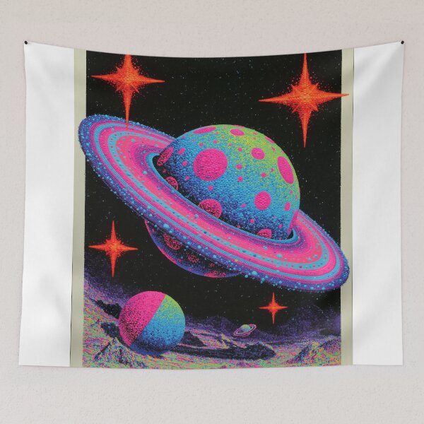 Item preview, Psychedelic Beaded Saturn Planet designed and sold by BlissxPals.