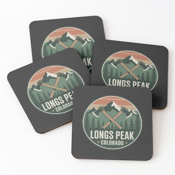Item preview, Longs Peak Colorado Lumberjack Mountain Badge Retro Hiking Design designed and sold by ArcticFoxStudio.