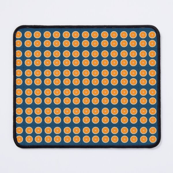 Item preview, Minimalist Citrus Slice Grid - Navy Blue Orange Pattern designed and sold by UniqueDesign751.