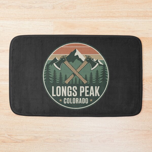 Item preview, Longs Peak Colorado Lumberjack Mountain Badge Retro Hiking Design designed and sold by ArcticFoxStudio.