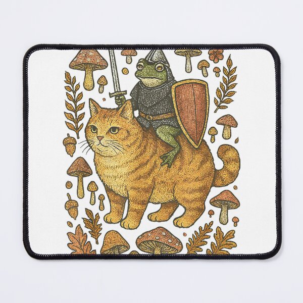 Item preview, Medieval Frog on cat T-Shirt designed and sold by gidget-gadget.