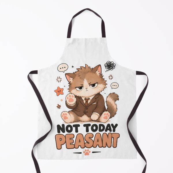 Item preview, Not Today Peasant Sassy Cat designed and sold by MoodCats.