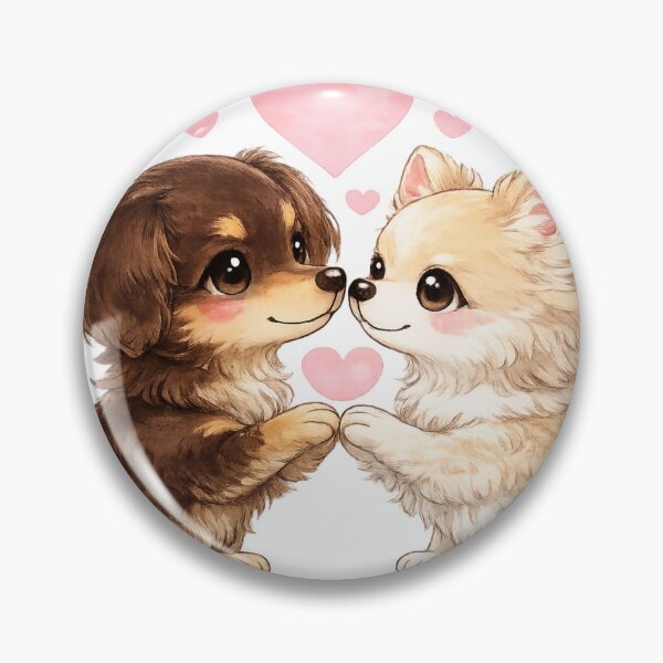 Item preview, Cute Chiweenie and Pomchi Best Friends – Puppy Love designed and sold by RinaWorksJP.