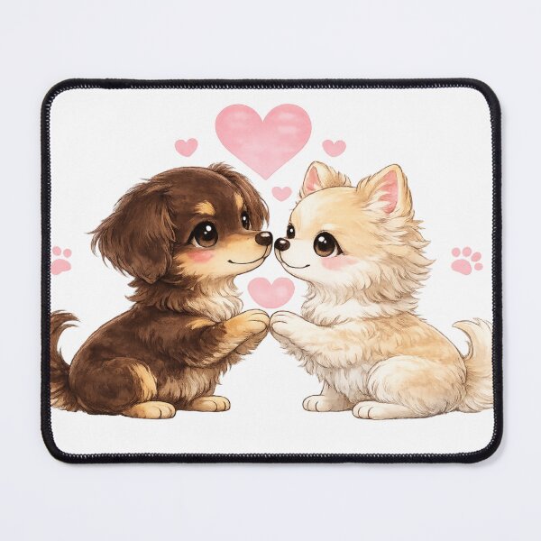 Item preview, Cute Chiweenie and Pomchi Best Friends – Puppy Love designed and sold by RinaWorksJP.