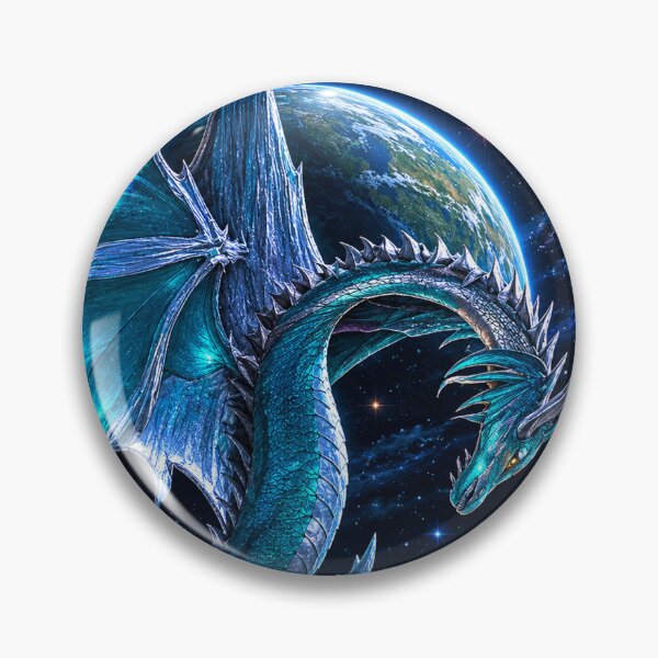 Item preview, Cosmic Ice Dragon – Celestial Fantasy Creature in a Frozen Alien World designed and sold by Extravanganzza.
