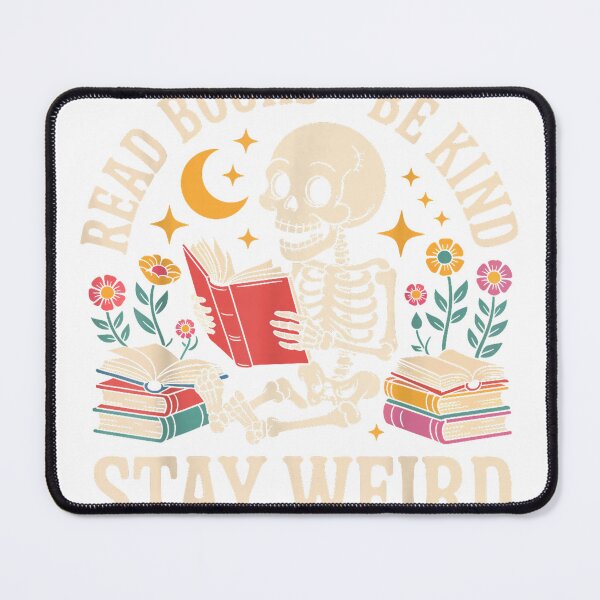 Item preview, Read Books Be Kind Stay Weird Skeleton Reading Funny Book T-Shirt designed and sold by gidget-gadget.