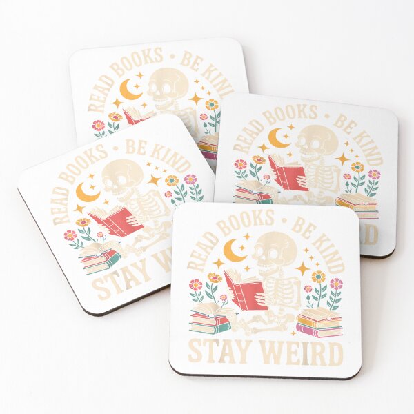 Item preview, Read Books Be Kind Stay Weird Skeleton Reading Funny Book T-Shirt designed and sold by gidget-gadget.