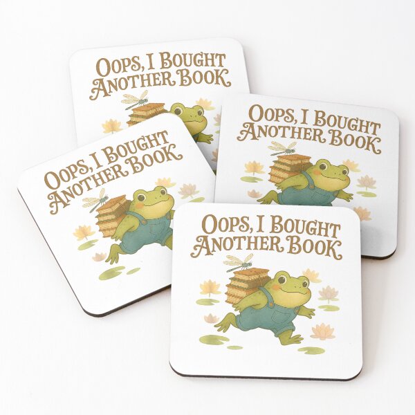 Item preview, Oops I Bought Another Book Funny Frog for Bookish Readers T-Shirt designed and sold by RKdrawings.
