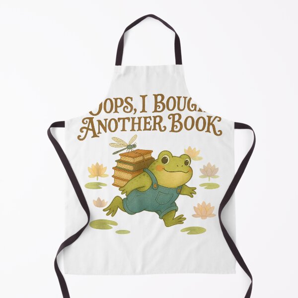 Item preview, Oops I Bought Another Book Funny Frog for Bookish Readers T-Shirt designed and sold by RKdrawings.