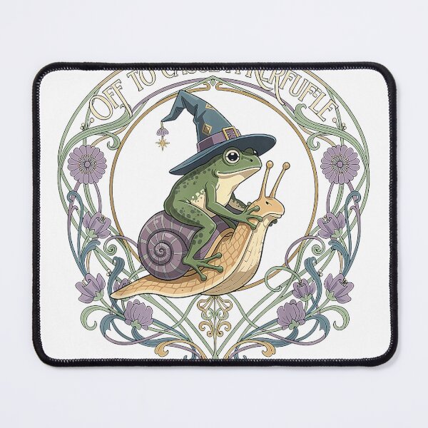 Item preview, Off to Cause A Kerfuffle Witchy Frog Wizard Snail Meme Humor T-Shirt designed and sold by SubStudio97.