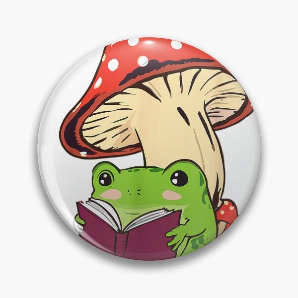 Item preview, Reading Frog Mushroom Cute Nature Aesthetic Cottagecore T-Shirt designed and sold by SubStudio97.