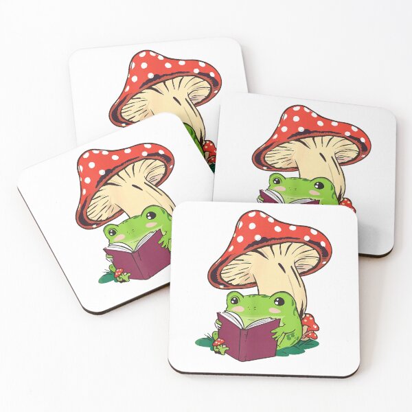 Item preview, Reading Frog Mushroom Cute Nature Aesthetic Cottagecore T-Shirt designed and sold by SubStudio97.
