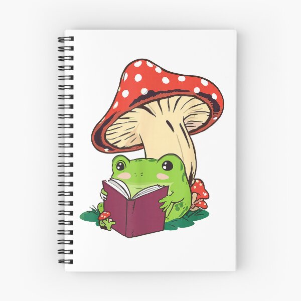Artikelvorschau, Lesender Frosch-Pilz-T-Shirt – Niedliches Natur-Ästhetik-Cottagecore-T-Shirt entworfen und verkauft von SubStudio97.