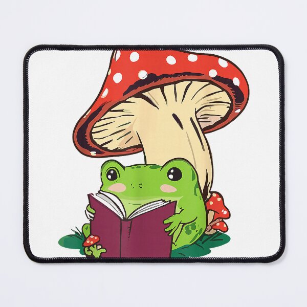 Item preview, Reading Frog Mushroom Cute Nature Aesthetic Cottagecore T-Shirt designed and sold by SubStudio97.