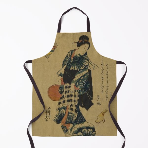 Item preview, Vintage Edo Period Ukiyo-e: Elegant Kimono Woman with Uchiwa Fan designed and sold by vekotpu.