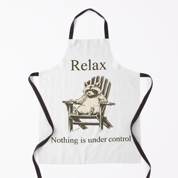 Item preview, Relax – Nothing is under control | Vintage Raccoon Illustration designed and sold by Mavriboy.