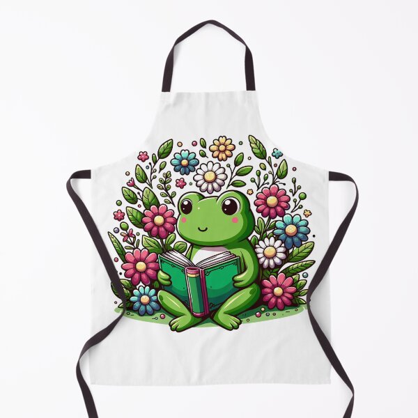 Item preview, Cute Frog Reading Book, Cottagecore, Frog Lover Floral Performance T-Shirt designed and sold by KTY-NUSS.