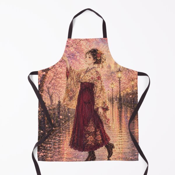 Item preview, Taisho Romance Girl Beneath Falling Sakura Blossoms designed and sold by Astral Japan.