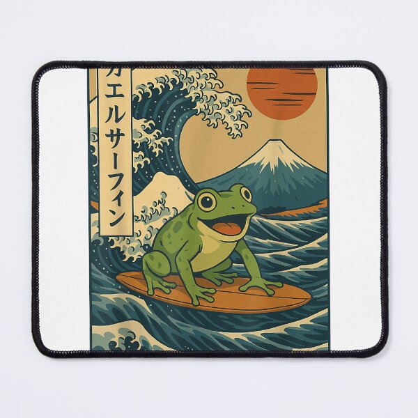 Item preview, Frog Surfing Japanese T-Shirt designed and sold by kevincuellar.