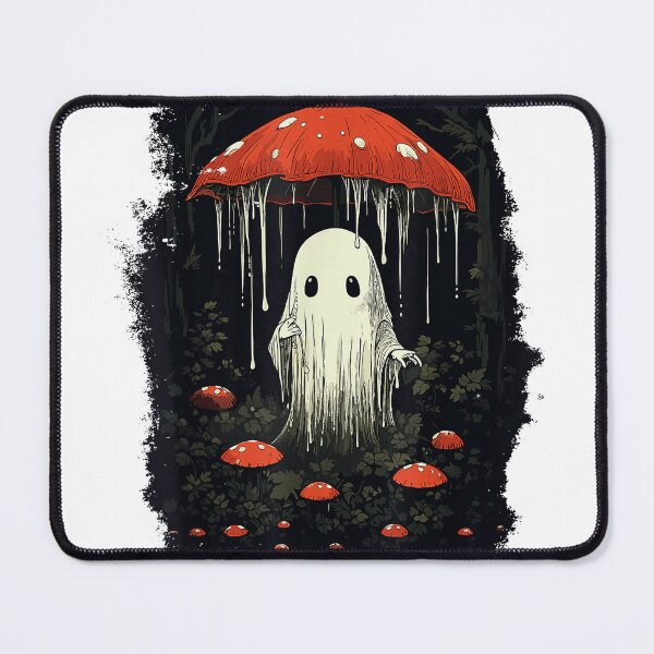 Item preview, Halloween Cottagecore Ghost Mushroom Spooky T-Shirt designed and sold by kevincuellar.