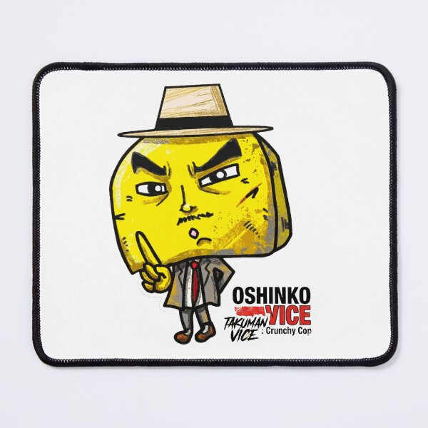 Item preview, Oshinko Vice: Crunchy Cop - Retro Japanese Takuan Detective designed and sold by Surreal Characters & Cute Pups.