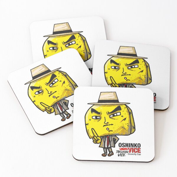 Item preview, Oshinko Vice: Crunchy Cop - Retro Japanese Takuan Detective designed and sold by Surreal Characters & Cute Pups.