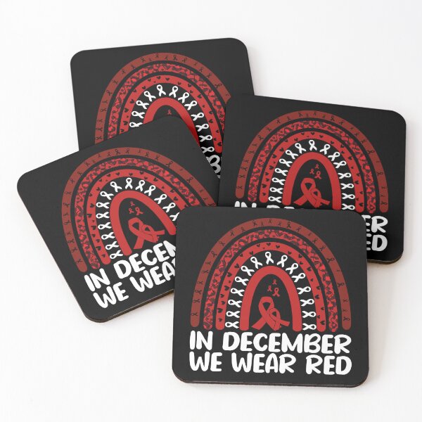 Item preview, In December We Wear Red HIV AIDS Awareness Supporter designed and sold by PopStars1993.