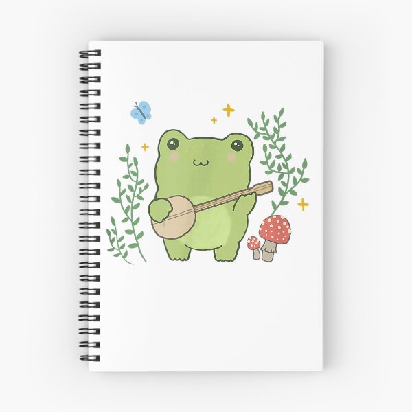 Item preview, Kawaii Cottagecore Cute Frog Banjo Butterfly T-Shirt designed and sold by kevincuellar.