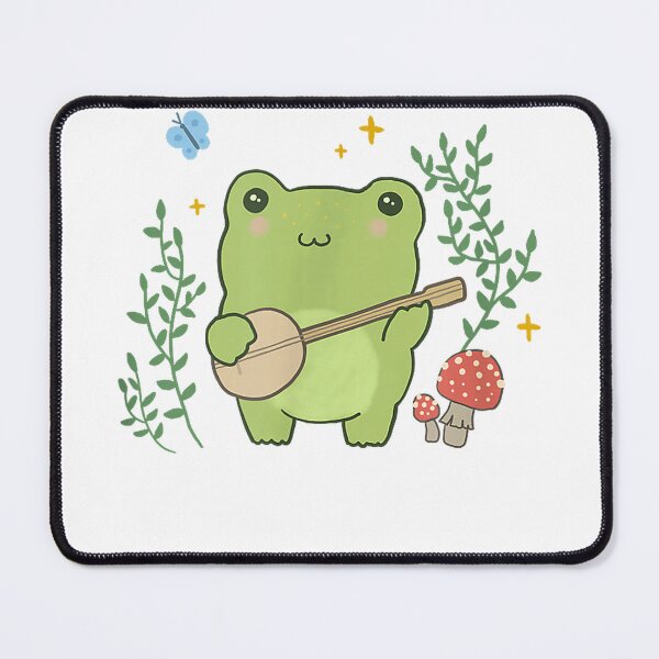 Item preview, Kawaii Cottagecore Cute Frog Banjo Butterfly T-Shirt designed and sold by kevincuellar.