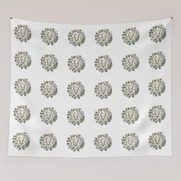 Item preview, Cottagecore Botanical Skull and Crossbones Sticker designed and sold by brandingpro.