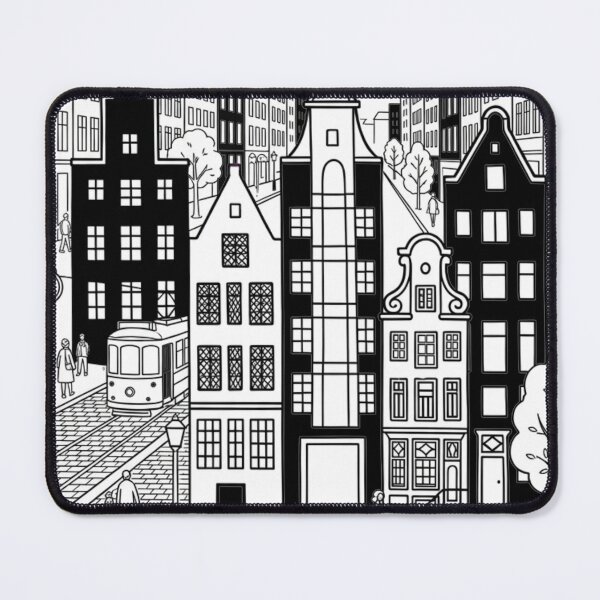 Item preview, Amsterdam Cityscape Line Art Minimalist European Street⁠ designed and sold by Witsnu7356.