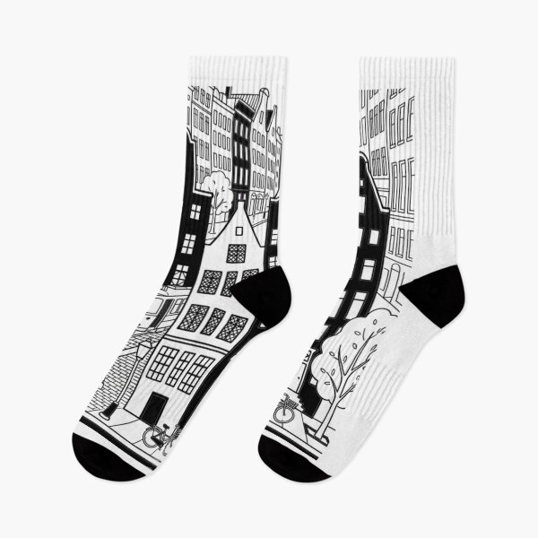 Item preview, Amsterdam Cityscape Line Art Minimalist European Street⁠ designed and sold by Witsnu7356.