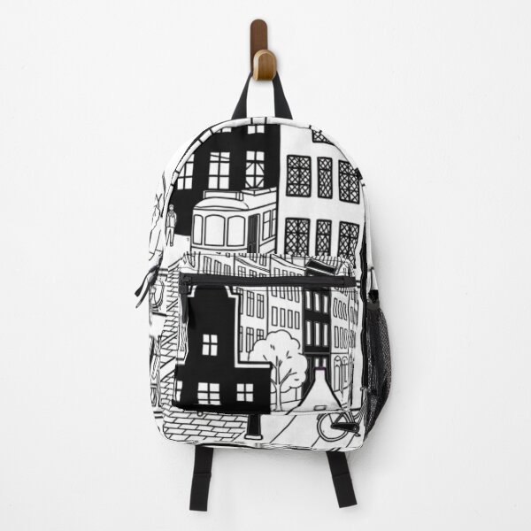 Item preview, Amsterdam Cityscape Line Art Minimalist European Street designed and sold by Witsnu7356.